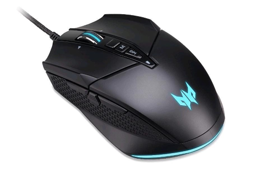 Acer Predator Cestus 335 (PMW120) - Mouse - ergonomico - ottica - 10 pulsanti - cablato - USB 2.0 - nero - retail